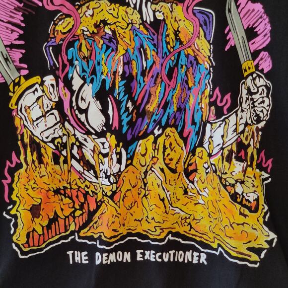 Warren Lotas Mens TShirt Size S The Demon Executioner Black Rare Graphic Print - Picture 9 of 16